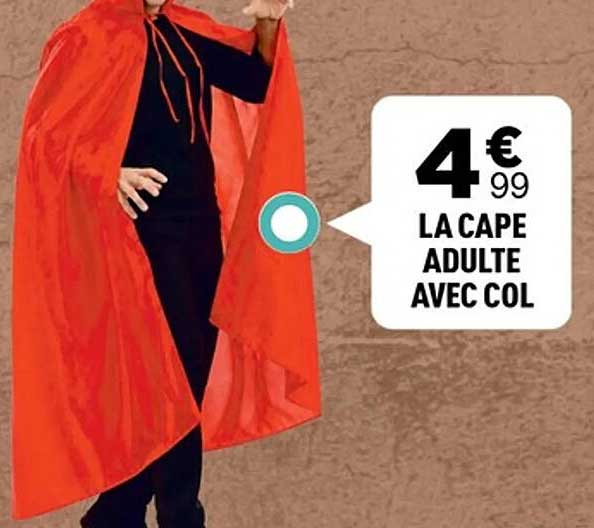 LA CAPE ADULTE AVEC COL
