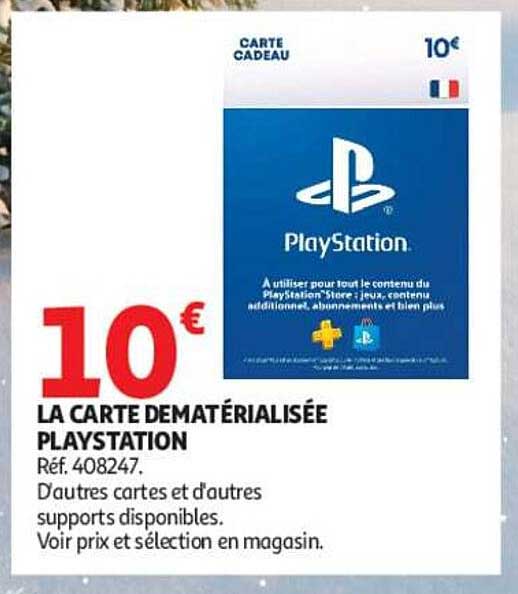LA CARTE DEMATÉRIALISÉE PLAYSTATION