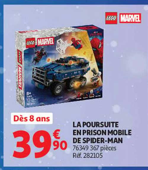 LA POURSUITE EN PRISON MOBILE DE SPIDER-MAN 76349 367 pièces Réf. 282105