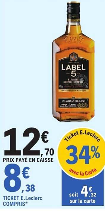 LABEL 5 BLENDED SCOTCH WHISKY CLASSIC BLACK
