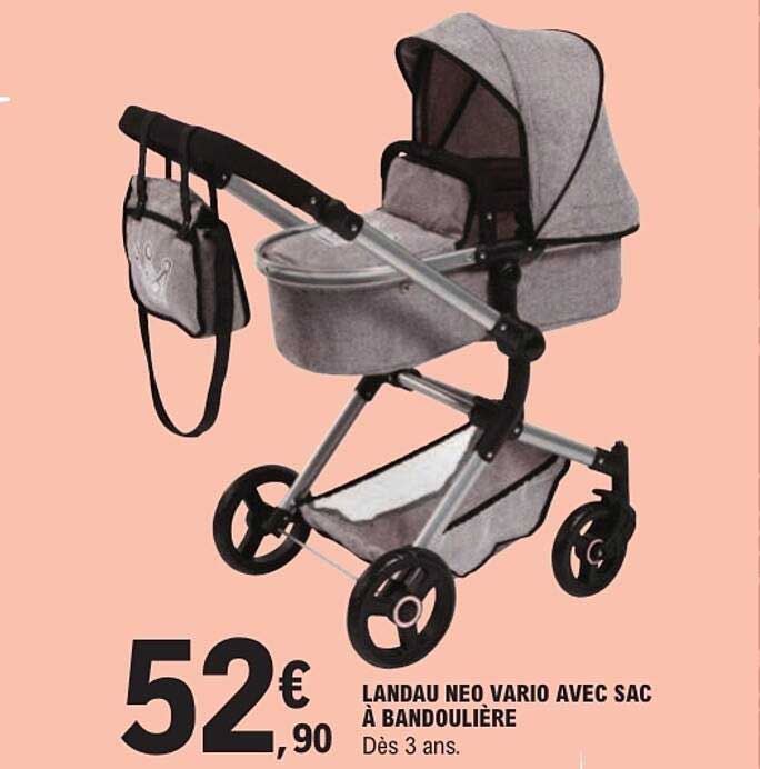 LANDAU NEO VARIO AVEC SAC À BANDOUliÈRE