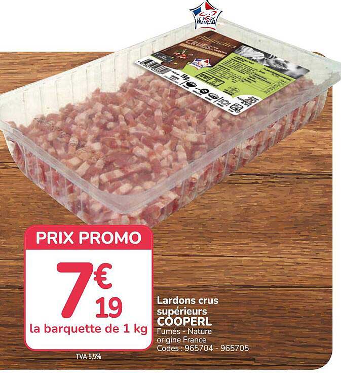 Lardons crus supérieurs COOPERL