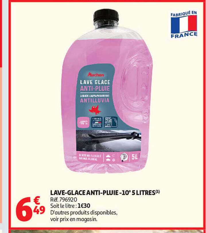 LAVE-GLACE ANTI-PLUIE -10° 5 LITRES