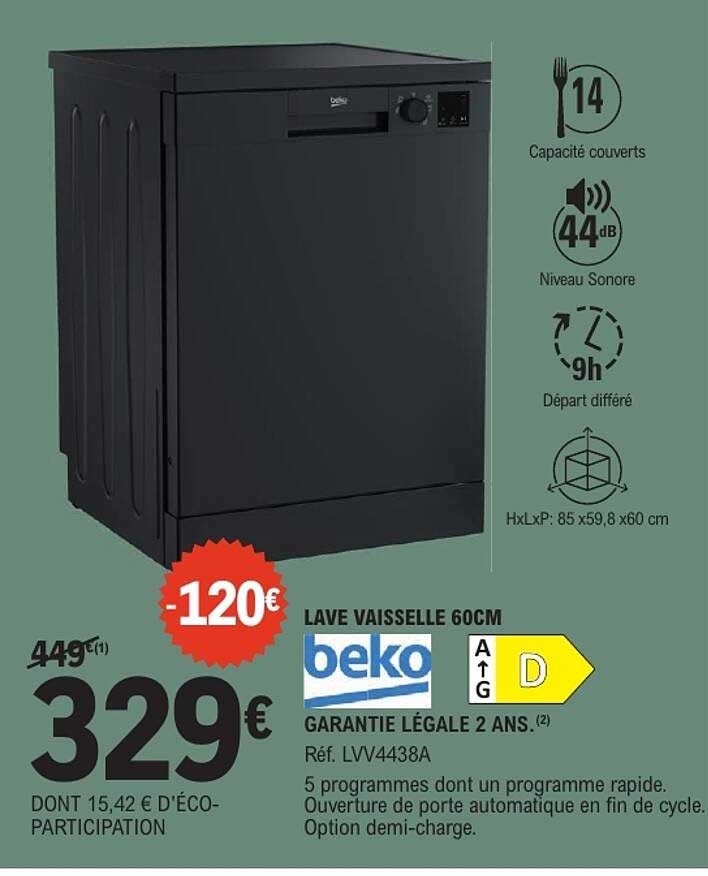 LAVE VAISSELLE 60CM