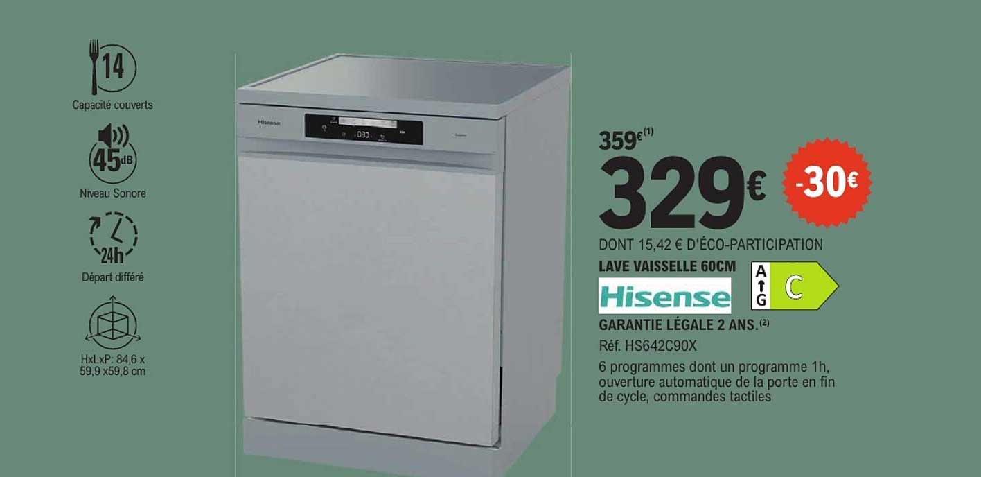 LAVE VAISSELLE 60CM Hisense