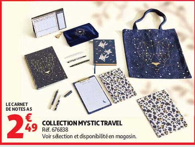 LE CARNET DE NOTES A5 COLLECTION MYSTIC TRAVEL