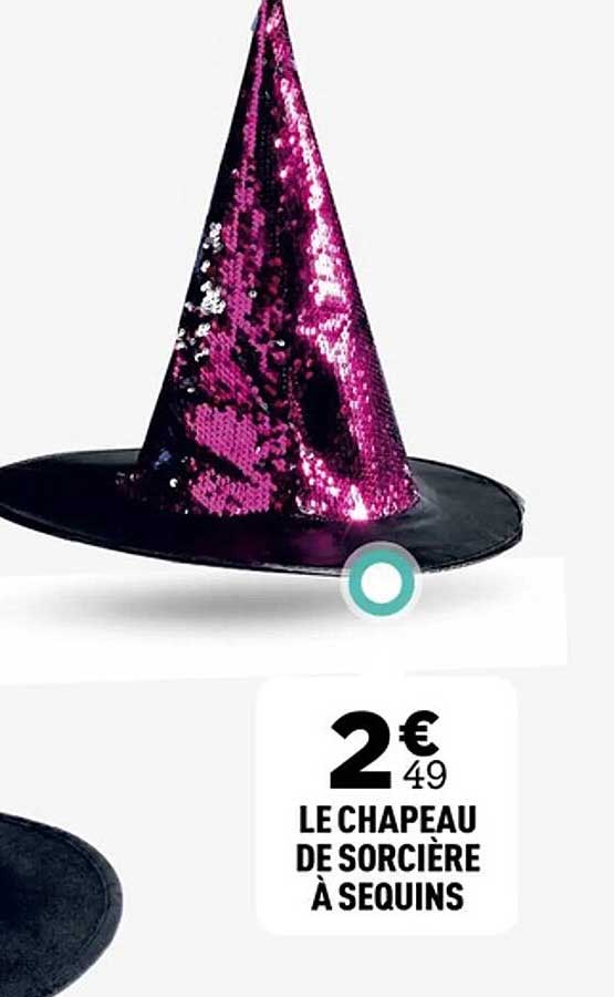 LE CHAPEAU DE SORCIÈRE À SEQUINS