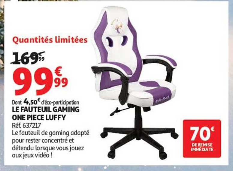LE FAUTEUIL GAMING ONE PIECE LUFFY