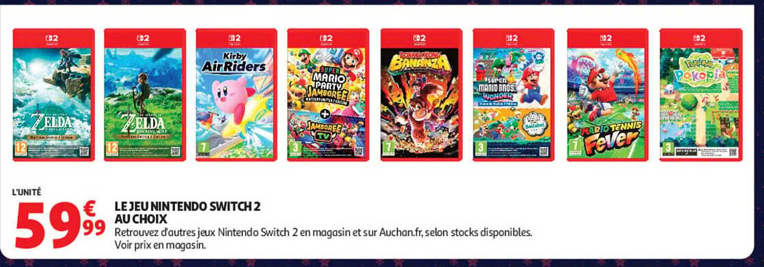 LE JEU NINTENDO SWITCH 2 AUCHOIX