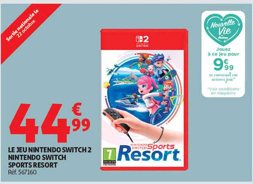LE JEU NINTENDO SWITCH 2 NINTENDO SWITCH SPORTS RESORT