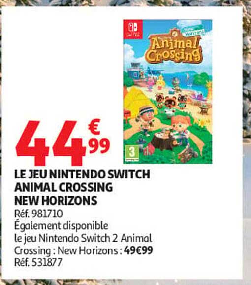 LE JEU NINTENDO SWITCH ANIMAL CROSSING NEW HORIZONS