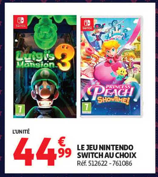 LE JEU NINTENDO SWITCH AU CHOIX