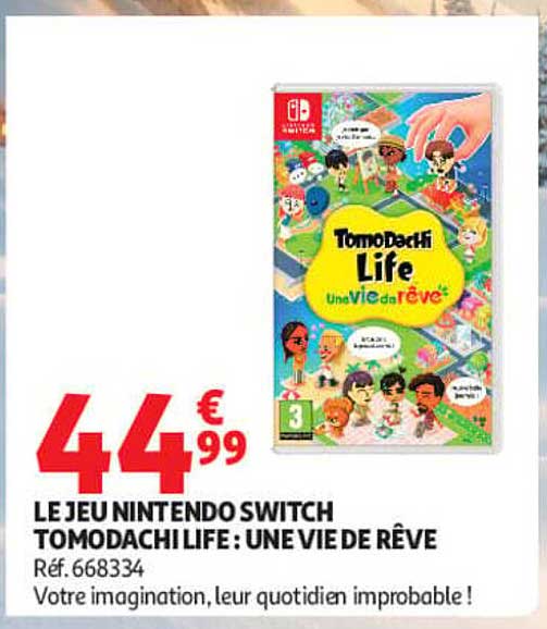 LE JEU NINTENDO SWITCH TOMODACHI LIFE : UNE VIE DE RÊVE