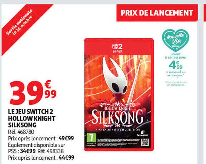 LE JEU SWITCH 2 HOLLOW KNIGHT SILKSONG
