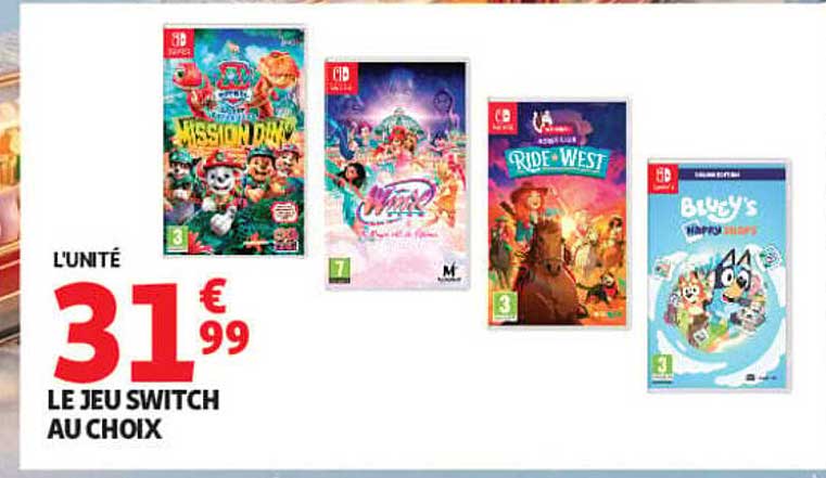 LE JEU SWITCH AU CHOIX