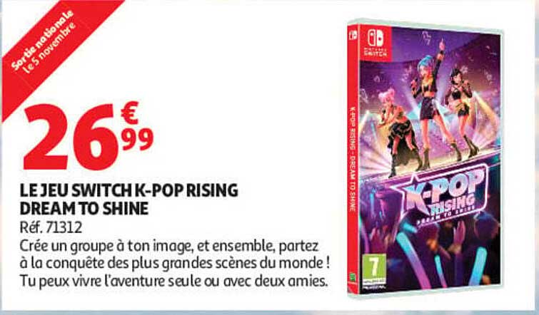 LE JEU SWITCH K-POP RISING DREAM TO SHINE