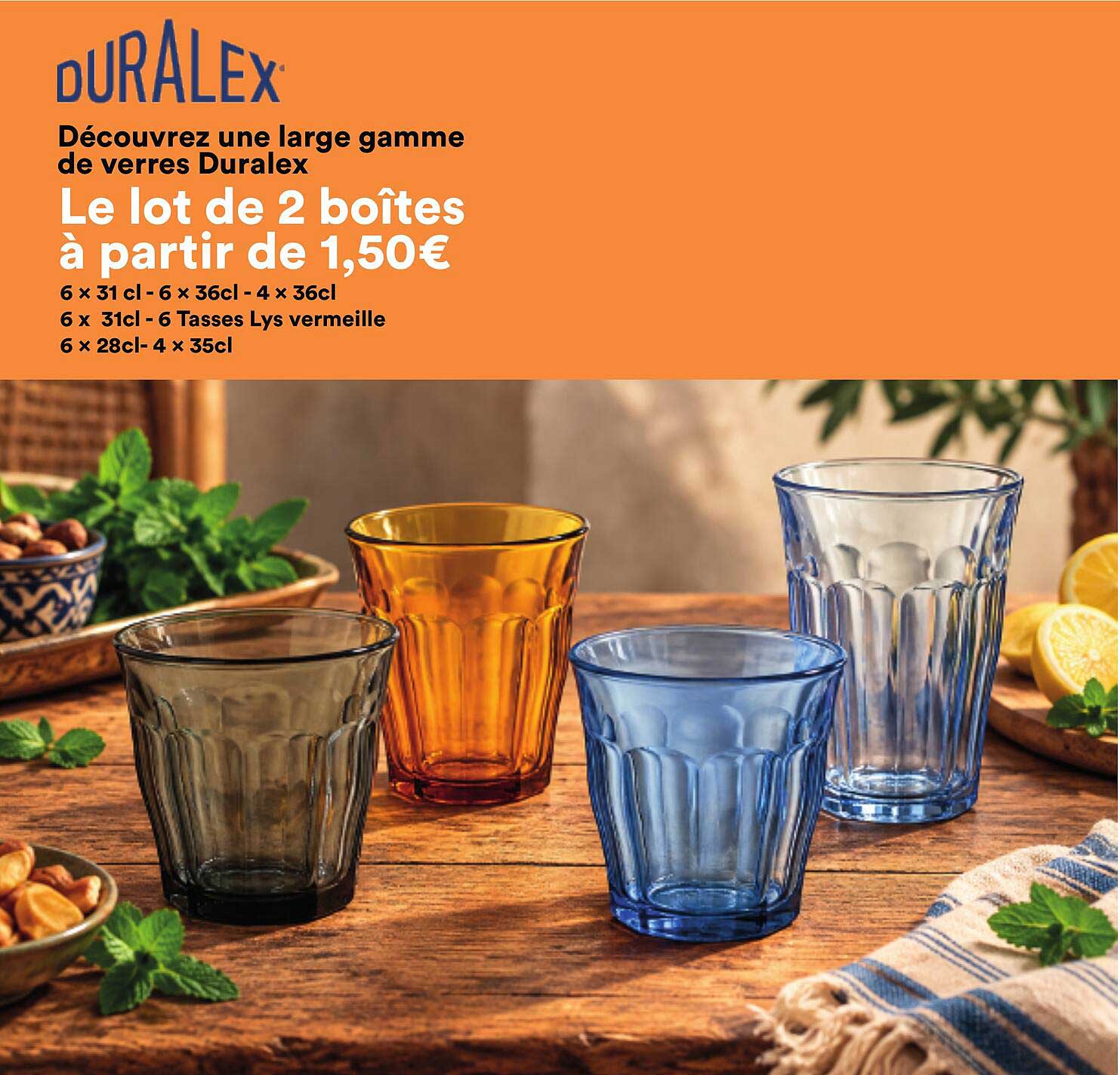 Le lot de 2 boîtes à partir de 1,50€