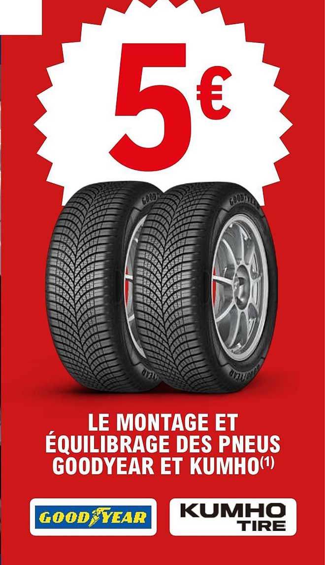 LE MONTAGE ET ÉQUILIBRAGE DES PNEUS GOODYEAR ET KUMHO(1)
