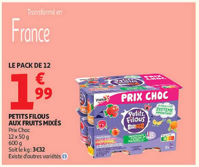 LE PACK DE 12 PETITS FILOUS AUX FRUITS MIXÉS