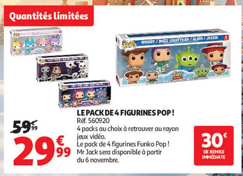 LE PACK DE 4 FIGURINES POP !