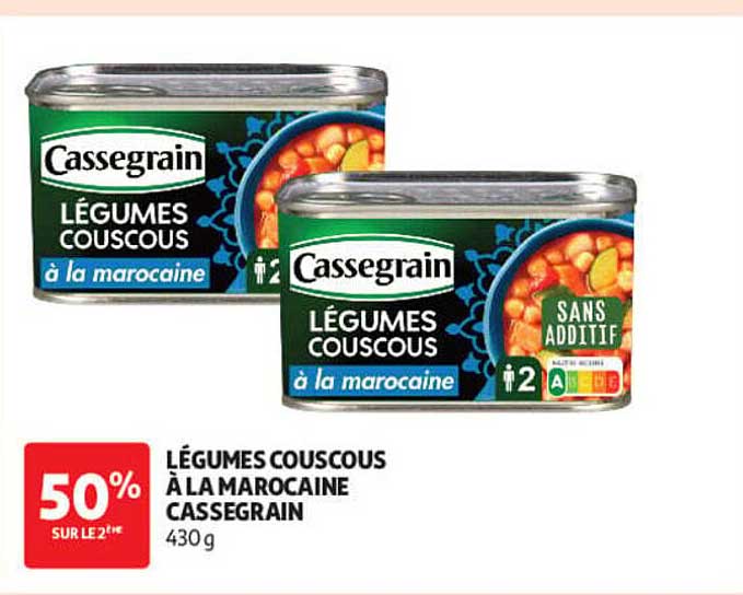 LÉGUMES COUSCOUS À LA MAROCAINE CASSEGRAIN 430 g