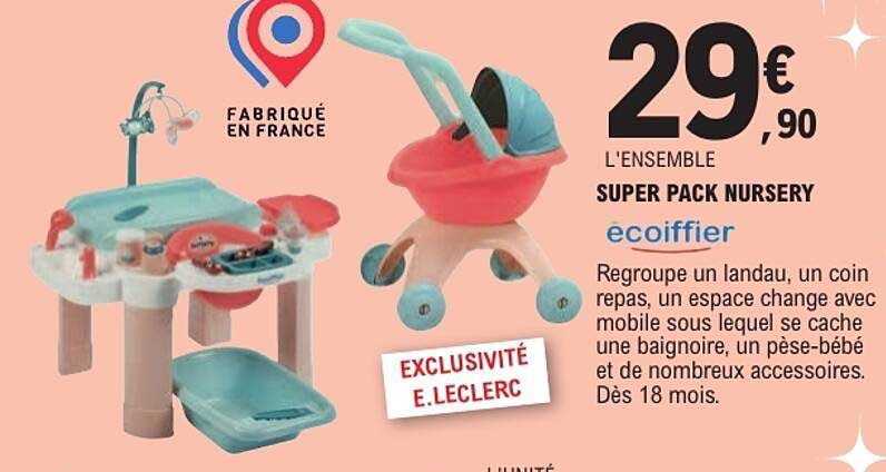 L'ENSEMBLE SUPER PACK NURSERY ecoiffier