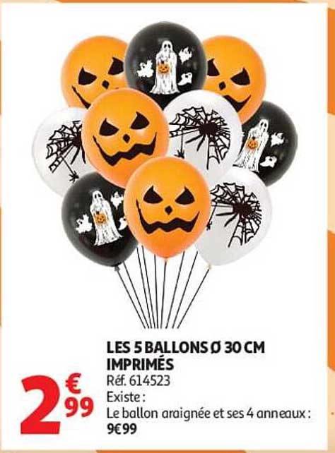 LES 5 BALLONS Ø 30 CM IMPRIMÉS