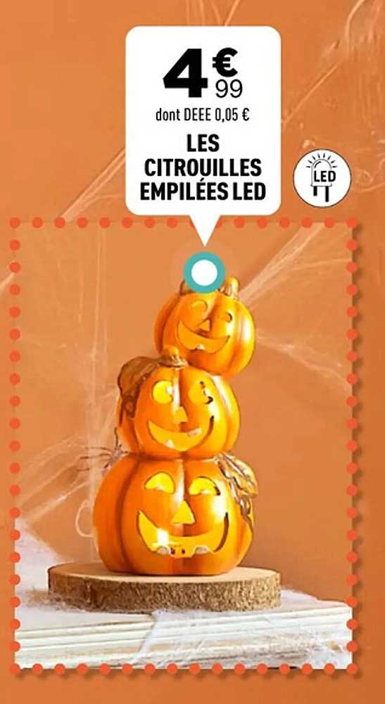 LES CITROUILLES EMPILEES LED