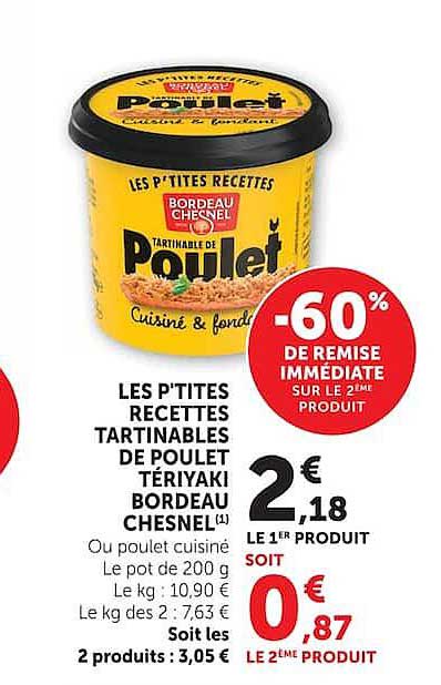 LES P'TITES RECETTES TARTINABLES DE POULET TERYAKI BORDEAU CHESNEL(1)