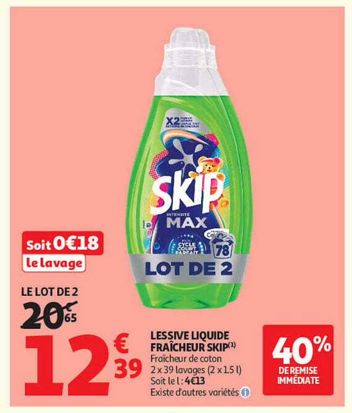LESSIVE LIQUIDE FRAÎCHEUR SKIP