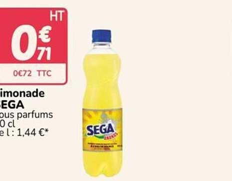 Limonade SEGA sans parfums 50 cl
