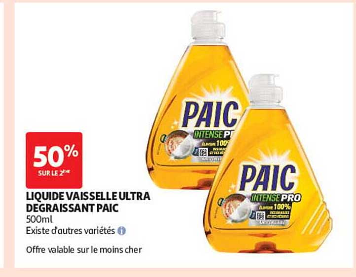 LIQUIDE VAISSELLE ULTRA DEGRASSANT PAIC
