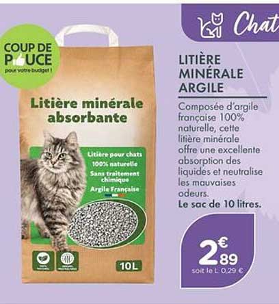 Litière minérale absorbante