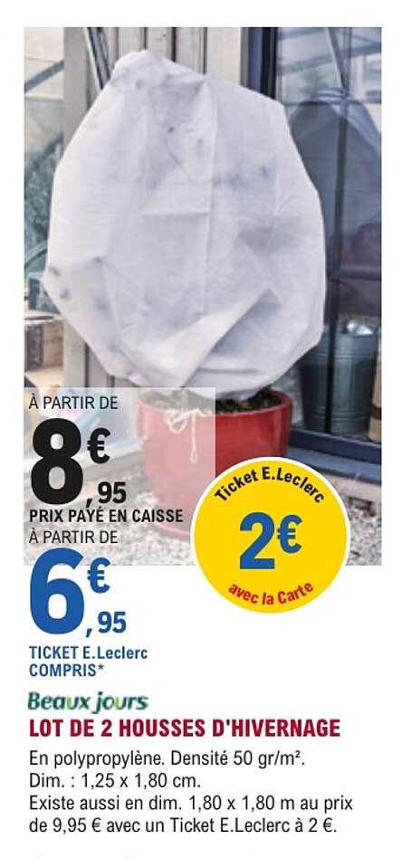 LOT DE 2 HOUSSES D'HIVERNAGE