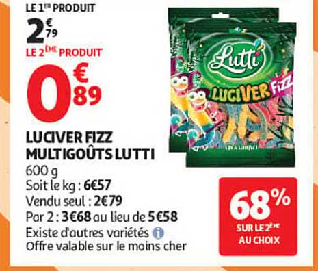 LUCIVER FIZZ MULTIGOÛTS LUTTI