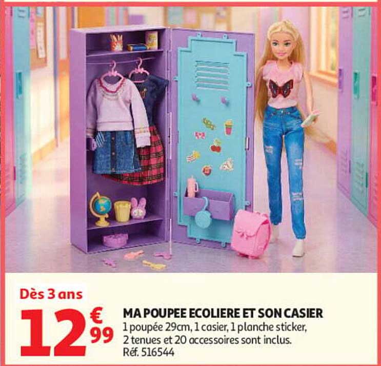 MA POUPÉE ÉCOLIÈRE ET SON CASIER