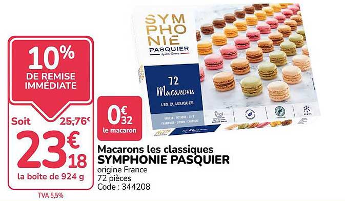 Macarons les classiques SYMPHONIE PASQUIER