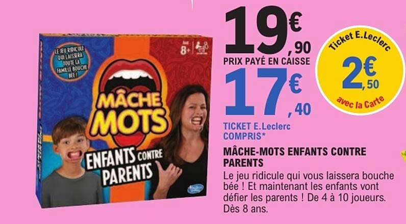 MÂCHE-MOTS ENFANTS CONTRE PARENTS
