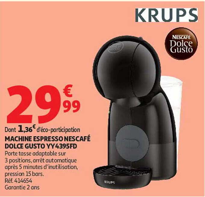MACHINE ESPRESSO NESCAFÉ DOLCE GUSTO YY4395FD
