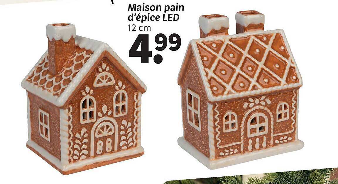 Maison pain d’épice LED 12 cm