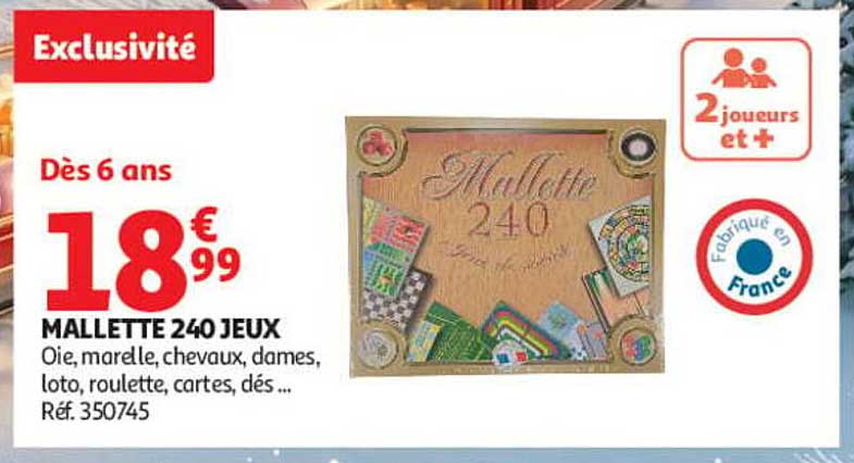 MALLETTE 240 JEUX