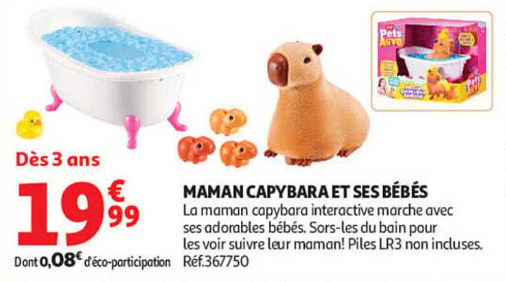 MAMANCAPYBARA ET SES BÉBÉS