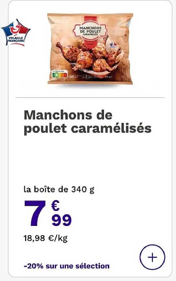 Manchons de poulet caramélisés