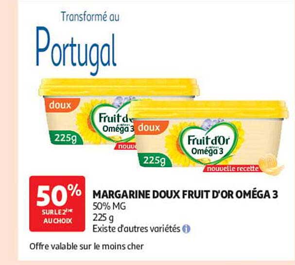 MARGARINE DOUX FRUIT D'OR OMÉGA 3