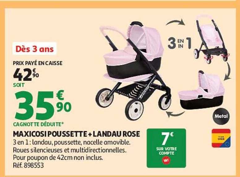 MAXICOSI POUSSETTE + LANDAU ROSE