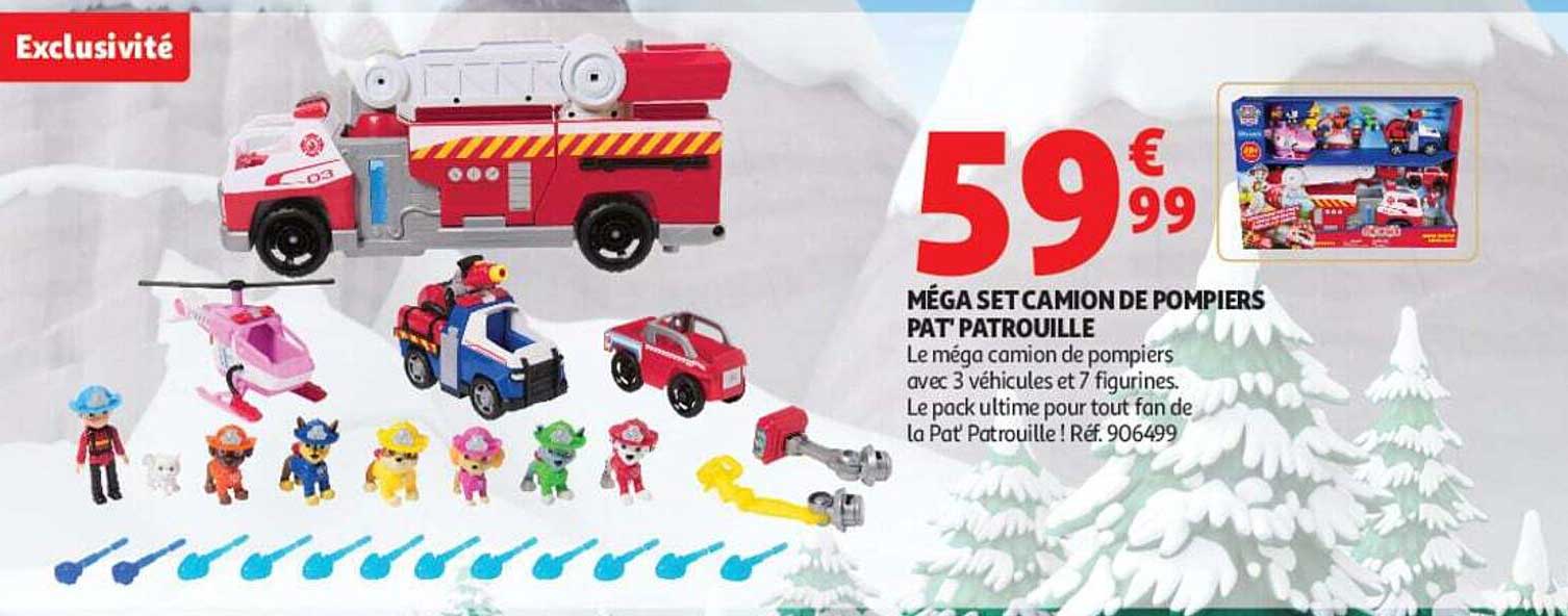 MÉGA SET CAMION DE POMPIERS PAT PATROUILLE