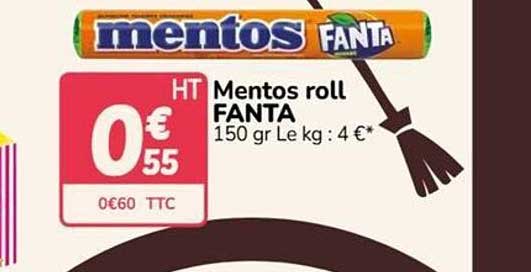 Mentos roll FANTA 150 gr Le kg : 4 €*