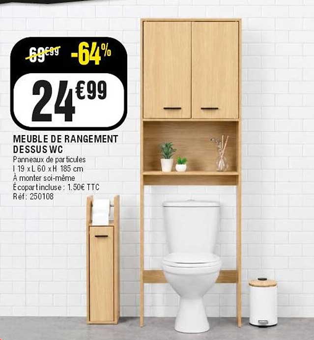 MEUBLE DE RANGEMENT DESSUS WC