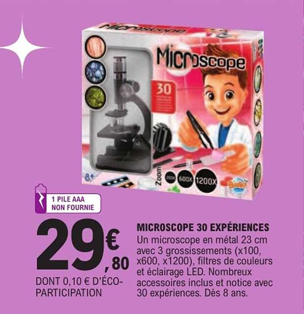 MICROSCOPE 30 EXPÉRIENCES