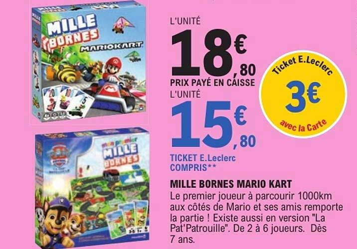 MILLE BORNES MARIO KART